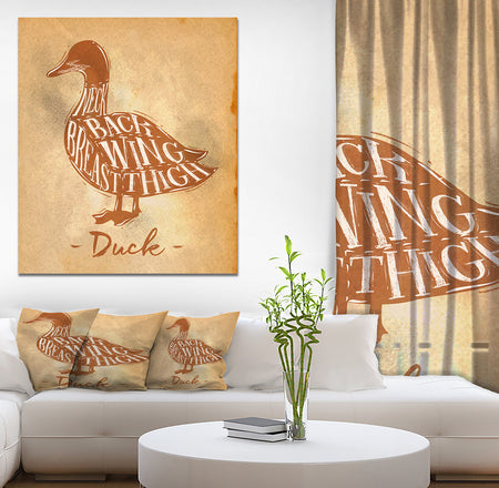 Duck cutting scheme craft - Farmhouse Animal Painting Print on Wrapped Canvas