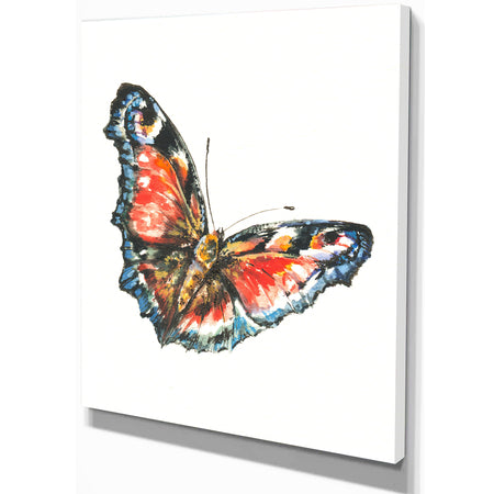 Colorful Butterfly - Animals Painting Print on Wrapped Canvas