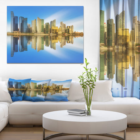 Singapore Marina Bay Skyline - Cityscapes Photography on Wrapped Canvas