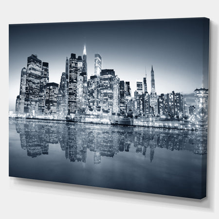 New York City Downtown - Cityscapes Photography on Wrapped Canvas