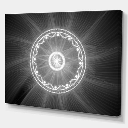 Glowing mandala intensity map - Digital Art on wrapped Canvas