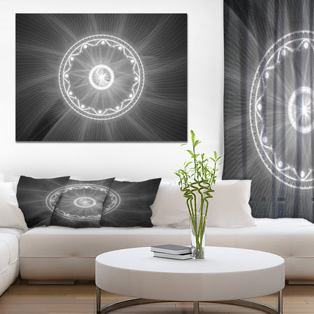 Glowing mandala intensity map - Digital Art on wrapped Canvas