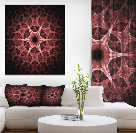 Abstract red thorn flower - Art on wrapped Canvas