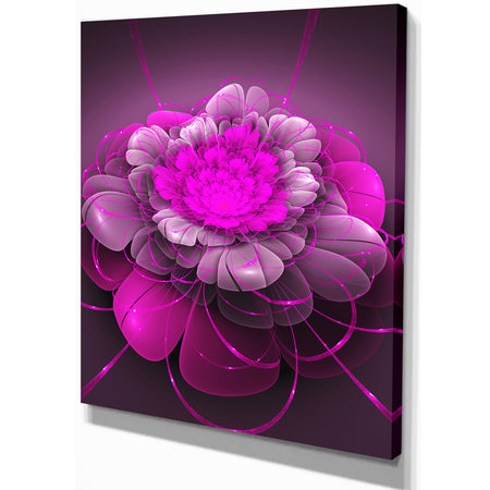 Pink Lotus - Floral Contemporary Art on wrapped Canvas