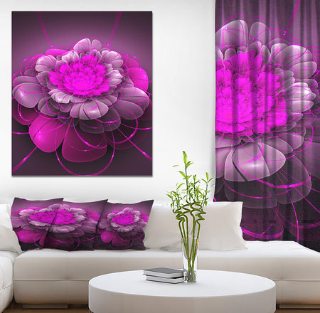 Pink Lotus - Floral Contemporary Art on wrapped Canvas