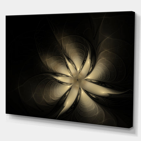 Golden Flower - Digital Art on wrapped Canvas
