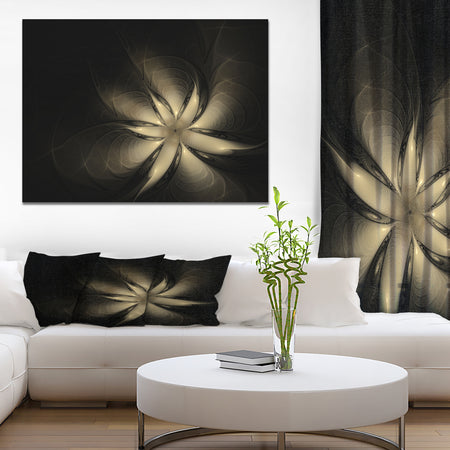 Golden Flower - Digital Art on wrapped Canvas