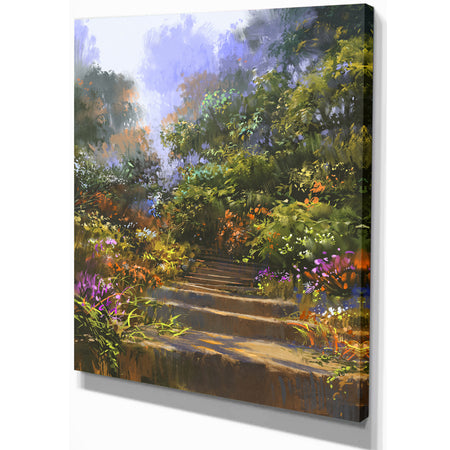 Colorful Flower - Floral Contemporary Art on wrapped Canvas