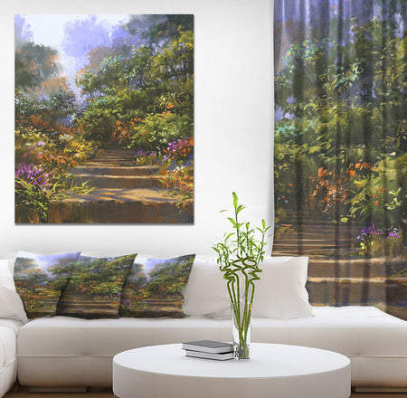 Colorful Flower - Floral Contemporary Art on wrapped Canvas