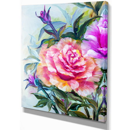 Yellow Roses - Floral Painting Print on Wrapped Canvas