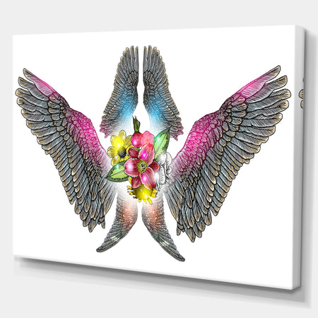 Wing Flower - Floral Painting Print on Wrapped Canvas