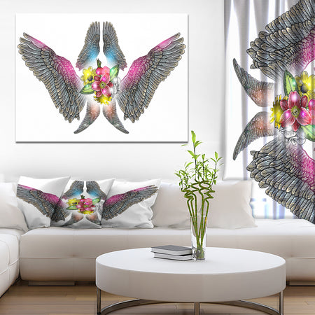 Wing Flower - Floral Painting Print on Wrapped Canvas