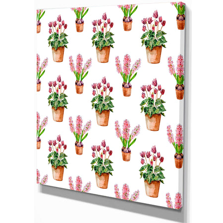 Home Flower - Floral Painting Print on Wrapped Canvas