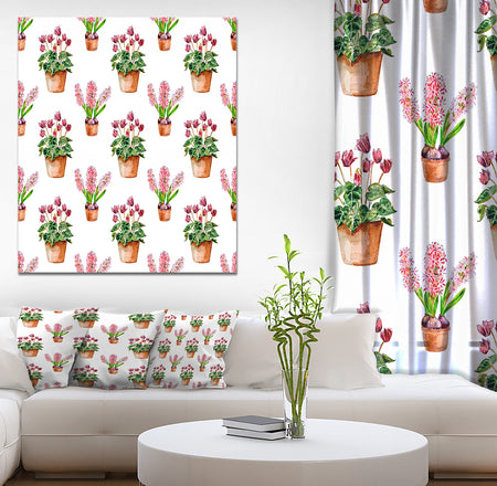 Home Flower - Floral Painting Print on Wrapped Canvas