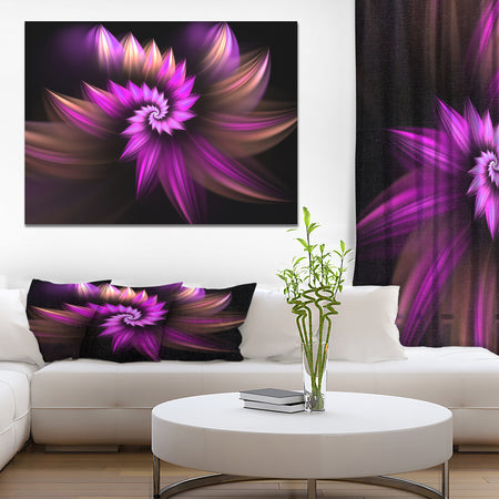 Flowery Purple - Digital Art on wrapped Canvas