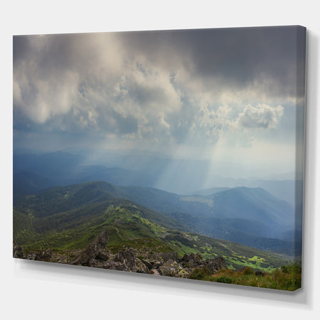 Carpathian Mountains Panorama View - Landscapes photography on wrapped Canvas