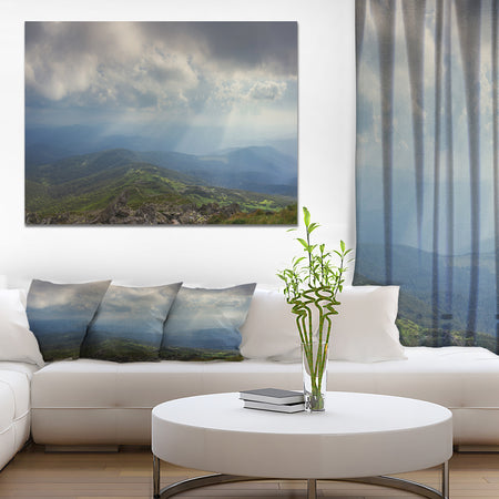 Carpathian Mountains Panorama View - Landscapes photography on wrapped Canvas