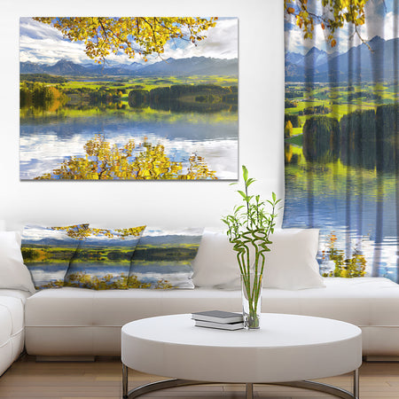 Wide panorama landscape in Bavaria - Landscapes photography on wrapped Canvas