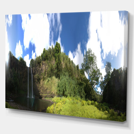 Wailua Falls Hawaiian Waterfall - Landscapes photography on wrapped Canvas