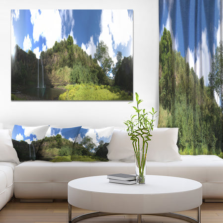 Wailua Falls Hawaiian Waterfall - Landscapes photography on wrapped Canvas