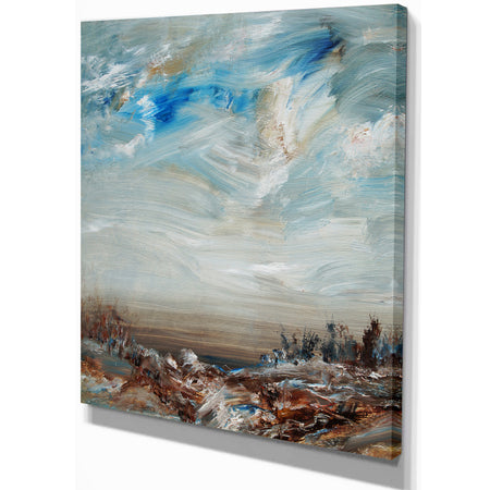 Cloudy Sky in Oil Painting - Landscapes Painting Print on Wrapped Canvas