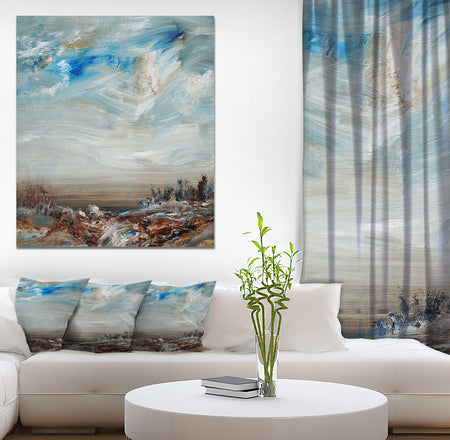 Cloudy Sky in Oil Painting - Landscapes Painting Print on Wrapped Canvas