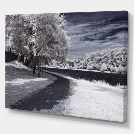 Lima River Bank in Spring Sunny Afternoon - Landscapes Photography on wrapped canvas