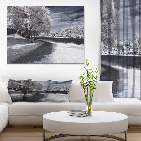 Lima River Bank in Spring Sunny Afternoon - Landscapes Photography on wrapped canvas