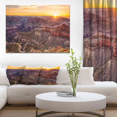 Grand Canyon at dusk - Landscapes Photography on wrapped canvas