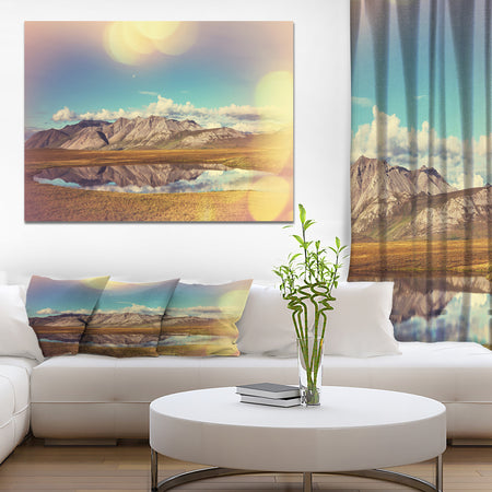 Tundra on Alaska - Lake Landscapes Photographic on wrapped Canvas
