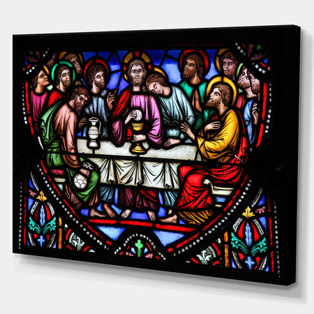 Last Supper in the cathedral of Brussels - Religious Art on wrapped canvas