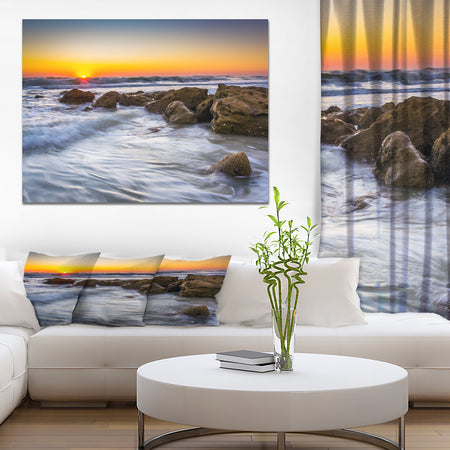 Sunrise in Palm Coast - Landscapes Sea & Shore Photographic on wrapped Canvas