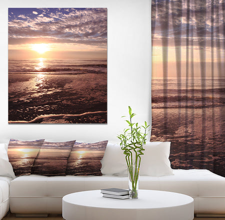 Beach Sunset in Tropical Ocean Water - Sea & Shore Photography on wrapped Canvas