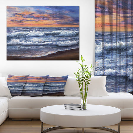 Ocean waves after Storm - Sea & Shore Photography on wrapped Canvas