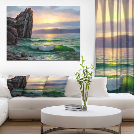 Rock formation Island - Landscapes Sea & Shore Photographic on wrapped Canvas