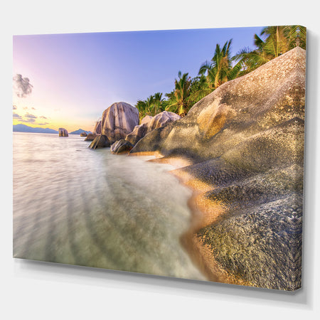 View of Anse Source d'Argent - Sea & Shore Photographic on wrapped Canvas