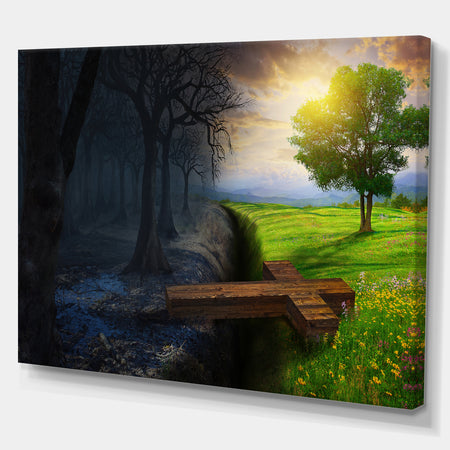 Crossing the gap - Religious Art on Wrapped Canvas