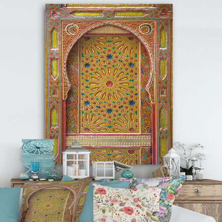 Moroccan Entrance Door in Fez - Vintage Premium Canvas Wall Art