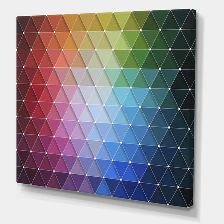 Rainbow Triangular Geometry - Modern & Contemporary Premium Canvas Wall Art