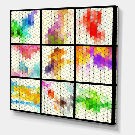 Compilation of Triangular Geometry - Modern & Contemporary Canvas Artwork