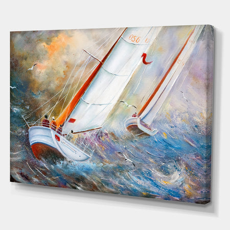 Birches in autumn wood - Cottage Canvas Wall Art