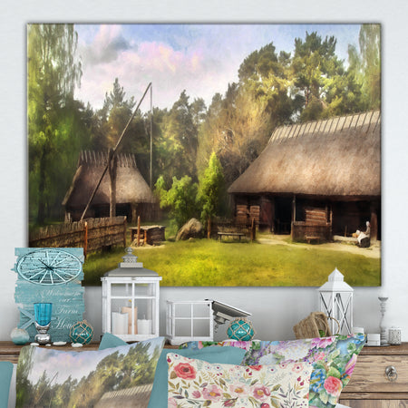 Estonian countryside - Cottage Canvas Wall Art