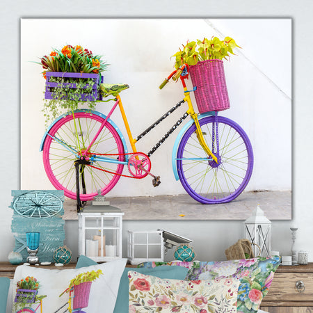 Porch Den 'Retro Fancy Bicycle - Cottage Canvas Wall Art