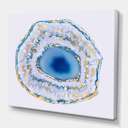Golden Blue Agate - Glam Canvas Wall Art Print