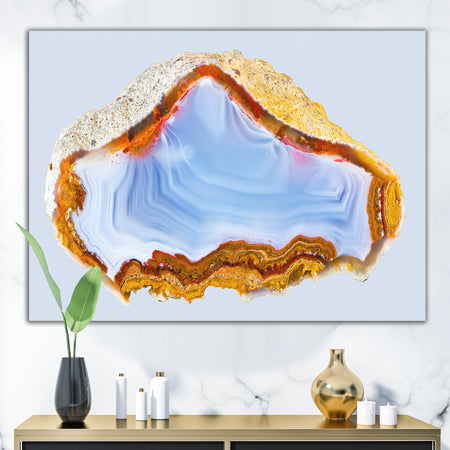 Bohemian Blue And Gold Gemstone - Glam Canvas Wall Art Print