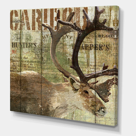 Open Season Caribou - Traditional Canvas Wall Art