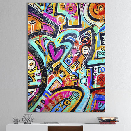 Peacock Love Shimmy - Modern & Contemporary Canvas Art Print