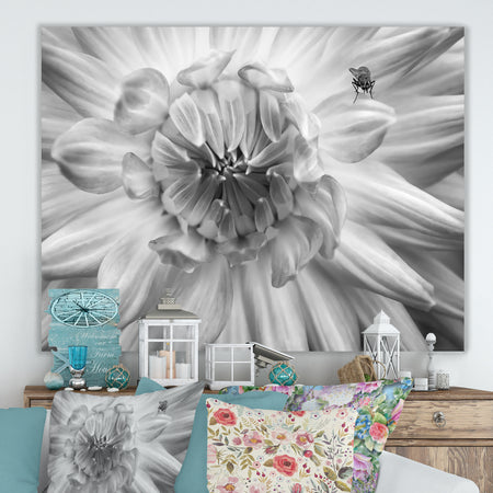 Monochrome Flower 78 - Cottage Canvas Wall Art