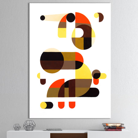 In And Out - Mid-Century Modern Canvas Artwork