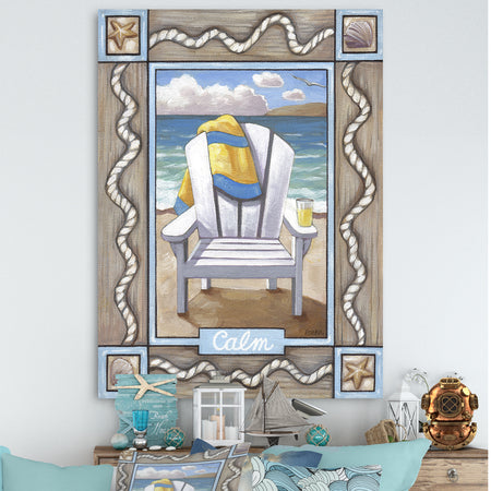 Beach Chair Calm - Nautical & Coastal Canvas Artwork